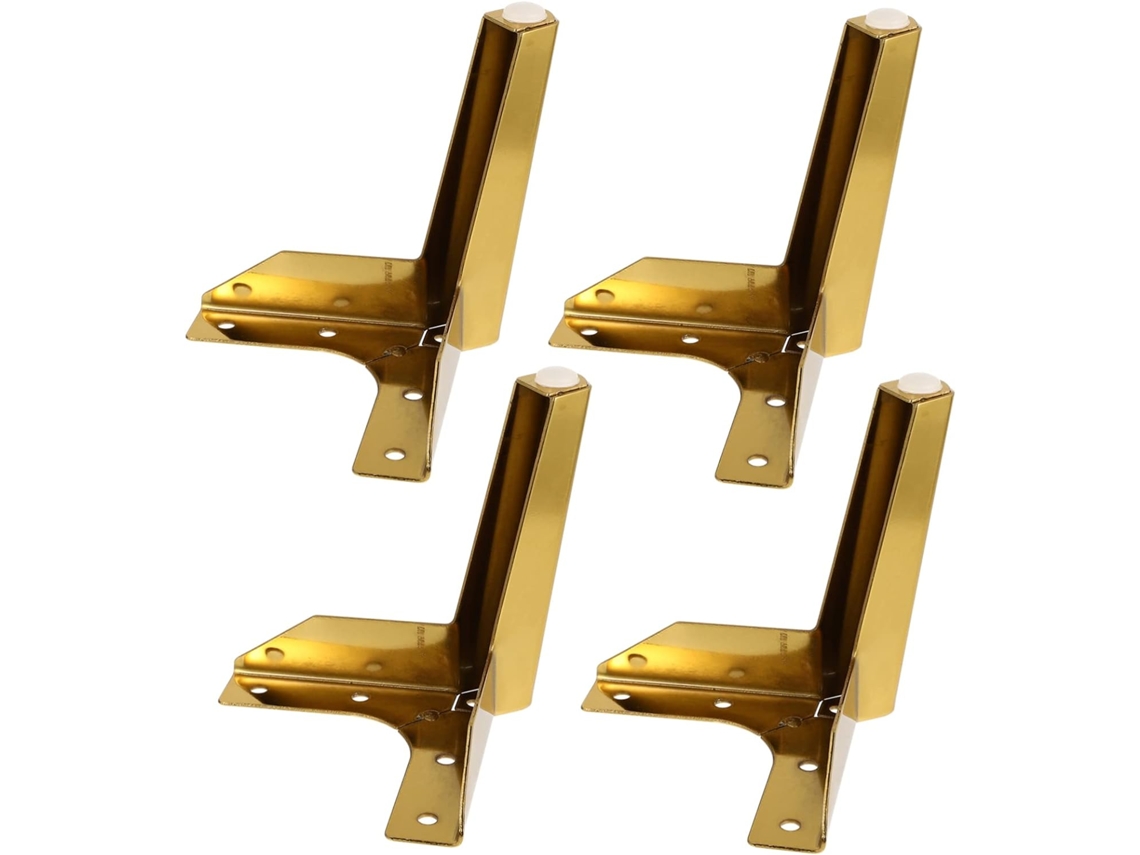 Conjunto De 4 Pés Móveis Em Ferro Dourado Com Formato Avião