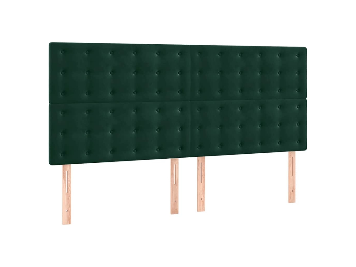 Cabeceira Verde Escuro 200x5x118/128 Cm Veludo MAISON EXCLUSIVE