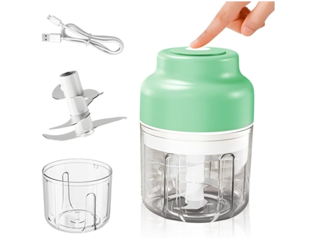 Mini Espremedor De Alho Elétrico Processador De Alimentos Picador Sem Fio Potente Recarregável Por Usb Espremedor De Alho Verde Veanxin Vaenxin