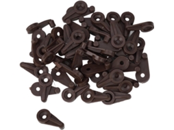 Kit Com 50 Grampos De Fixação Para Portas Vidro, 4 Mm Parafusos Metáli