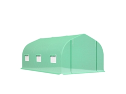 Estufa Externa S/MARCA 4 Níveis com Prateleiras, Estrutura Aço, 143x73x195 Cm, Verde