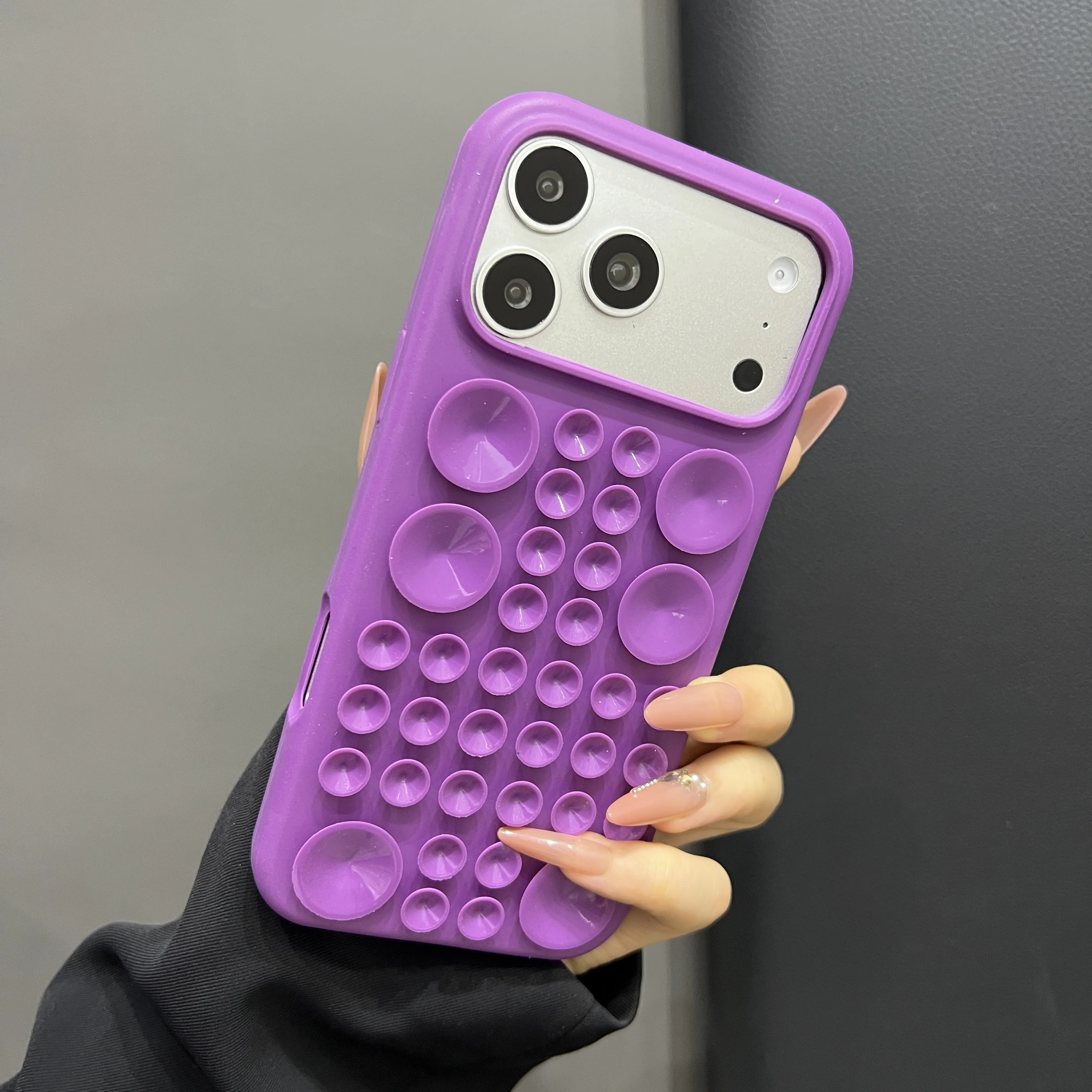 Capa Multifuncional Para Celular Com Absorção De Impacto (iphone 17, Roxa), Capa Protetora De Silicone Antichoque.