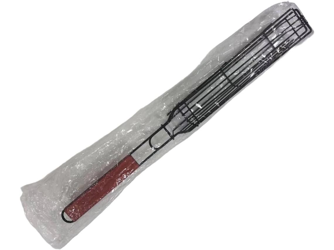 Pinça Para Assar Em Aço Carbono Com Cabo De Madeira Antiderrapante, Ideal Para Churrascos No Jardim E Eventos Ao Ar