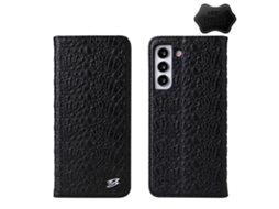 Capa De Couro Magnética Com Textura De Crocodilo Fierre Shann Para Samsung Galaxy S22 5g