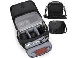 Bolsa Para Câmera Dslr/slr/mirrorless Com Suporte Para Tripé, Bolsa À Prova Dágua Para Câmera, Bolsa Transversal Para Fotógrafos, Preta Brilvibera