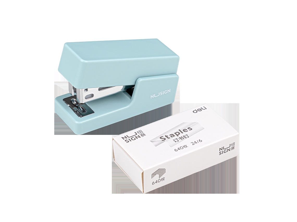 Mini Grampeador, Capacidade para 12 Folhas, Grampeador de Mesa com 640 Grampos Padrão BRILVIBERA