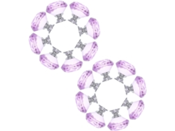 Conjunto De 16 Puxadores Cristal Roxo Facetados Em Formato Prisma Para Armários, Cômodas E Cozinhas