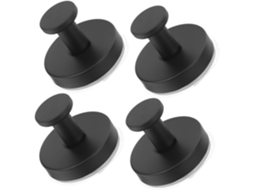 Conjunto De 4 Ganchos De Parede Com Ventosa Em Aço Inoxidável (necessário Furar Para Instalação).