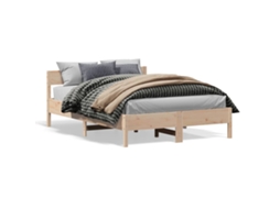 Vidaxl Cama Sem Colchão 150x200 Cm Madeira De Pinho Maciça