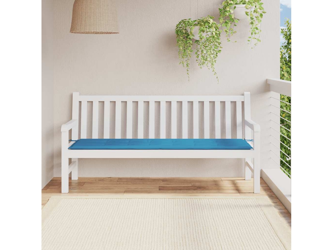 Vidaxl Almofadão P/ Banco De Jardim 180x50x3 Cm Tecido Oxford Azul