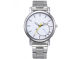 Reloj De Pulsera Analógico De Cuarzo Unisex Para Hombres Mujeres Estudiantes Con Correa De Acero (blanco)