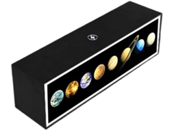 Luminária de mesa com carregador sem fio e luz noturna ambiente para espaços