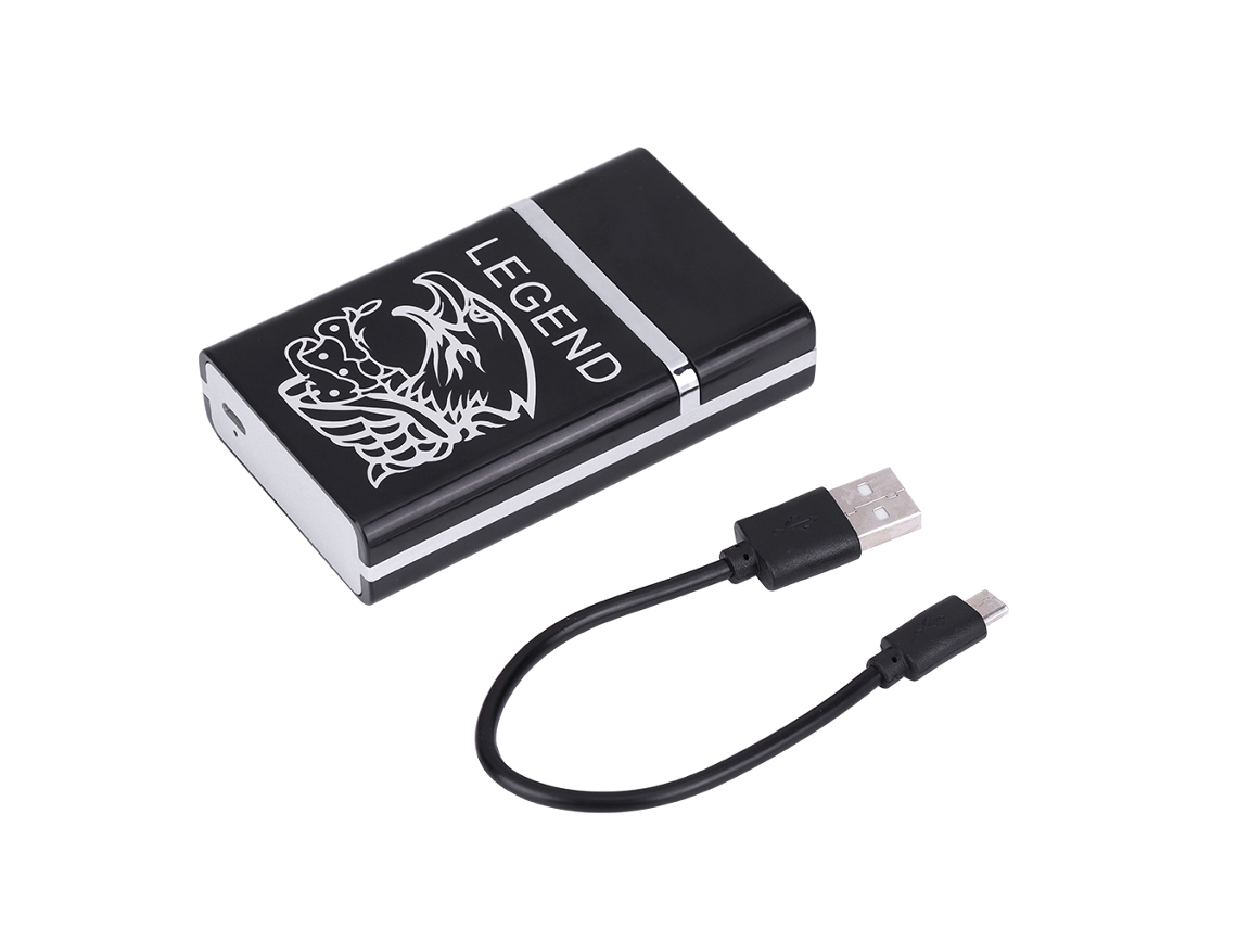 Caixa de Cigarros Portátil com Isqueiro USB Recarregável S/MARCA