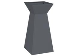 Conjunto 1 Vaso De Jardim Vidaxl Antracite Aço (35 X 35 X 73 Cm)