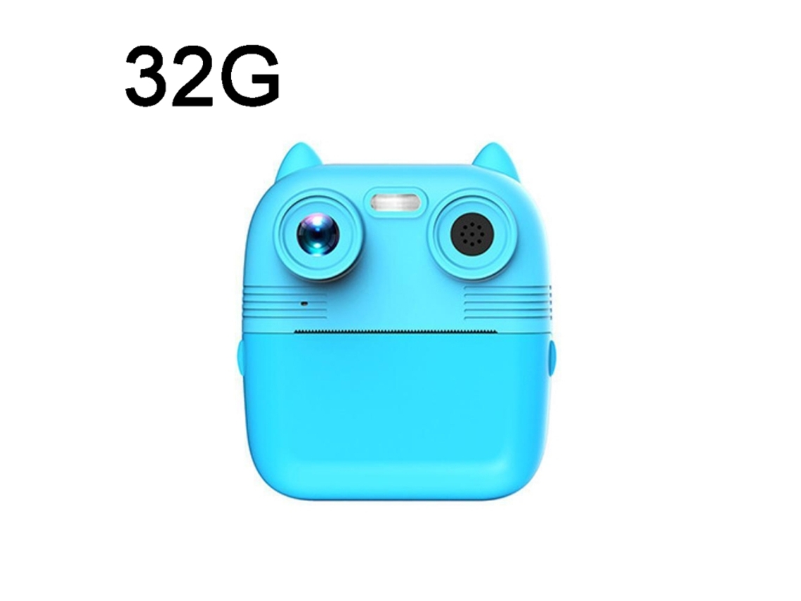 (azul + Cartão De 32 Gb) Tela Ips De 2,8 Polegadas, Câmeras Duplas Frontal E Traseira, Câmera De Impressão Instantânea