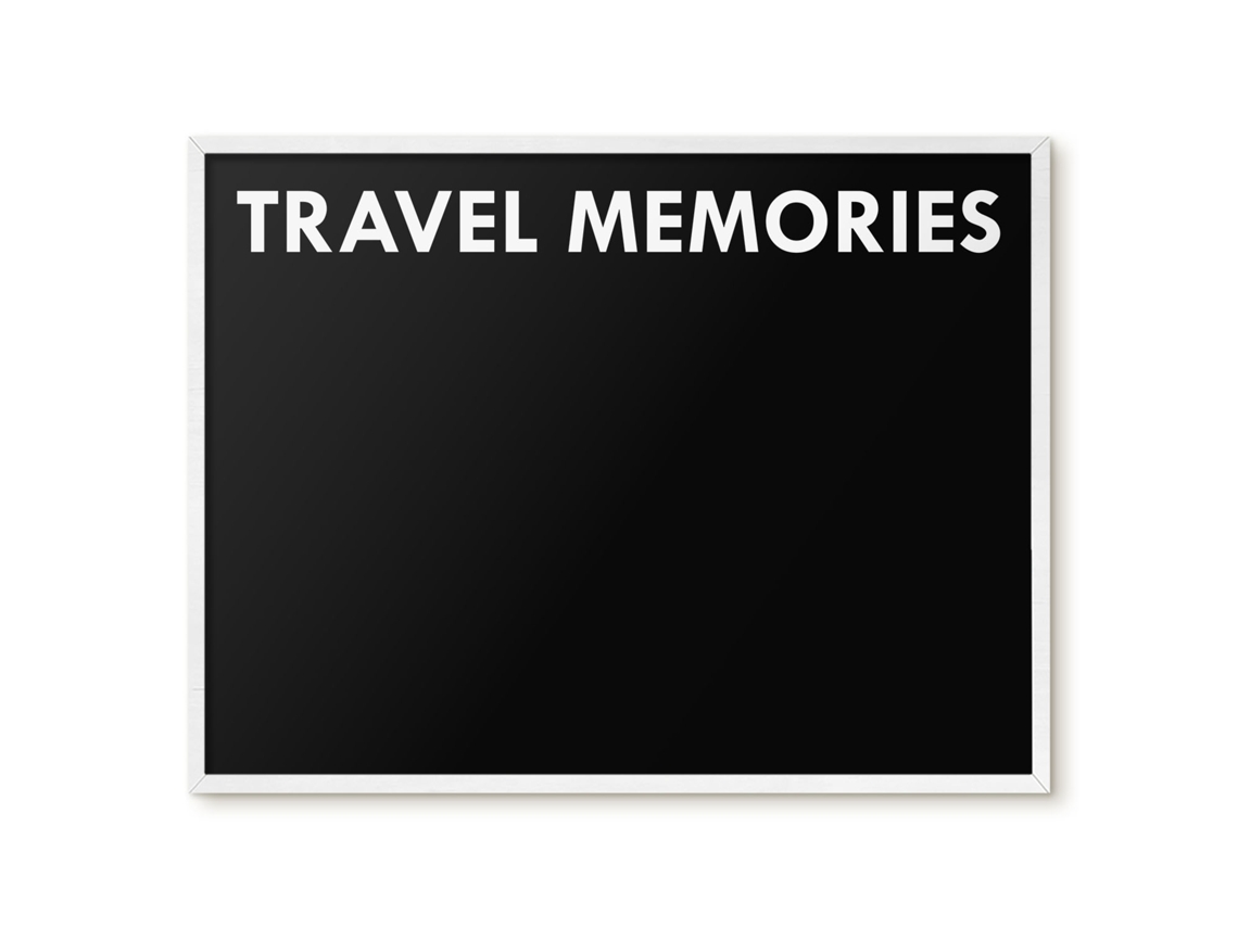 Quadro magnético de parede para recordações de viagens para o quarto Espelharte (80x60 cm)