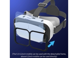 Óculos Vr 3d De Realidade Virtual Para Celulares Com Tela De 4.7 A 7 Polegadas, Apoio Cabeça Confortável