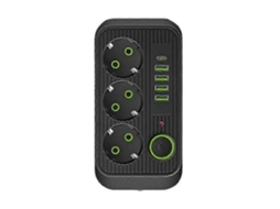 Régua De Tomadas Ca Com Várias Entradas Usb E Tipo C, Cabo De Extensão De 3 Metros E Plugue Europeu. Loja Olysi
