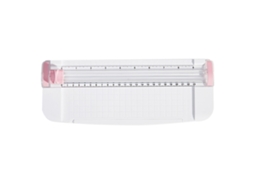 Jielisi Mini A5 Cortador de Papel Máquina de Corte de Papel de Mesa com Cabeça de Corte de Segurança Régua Lateral Auxiliar para Papel Artes Rosa