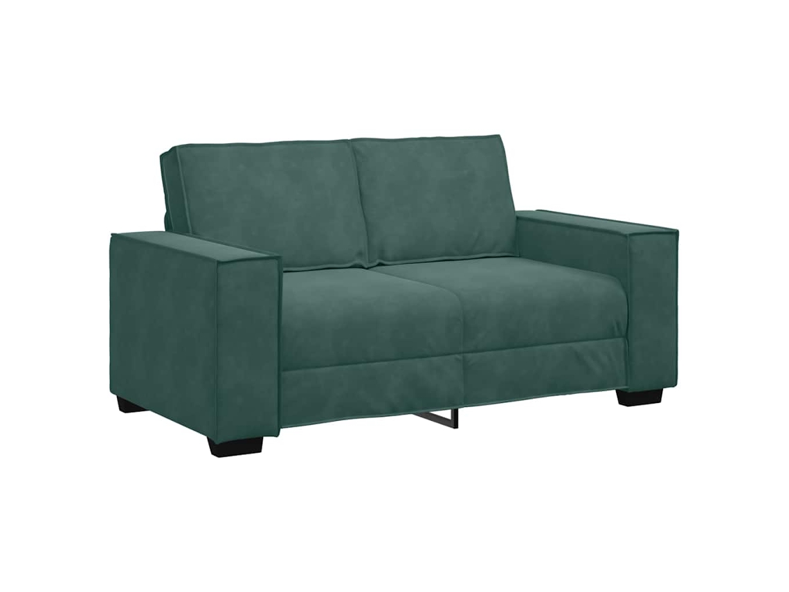 Sofá 2 Lugares Vidaxl Verde Veludo (120 Cm)