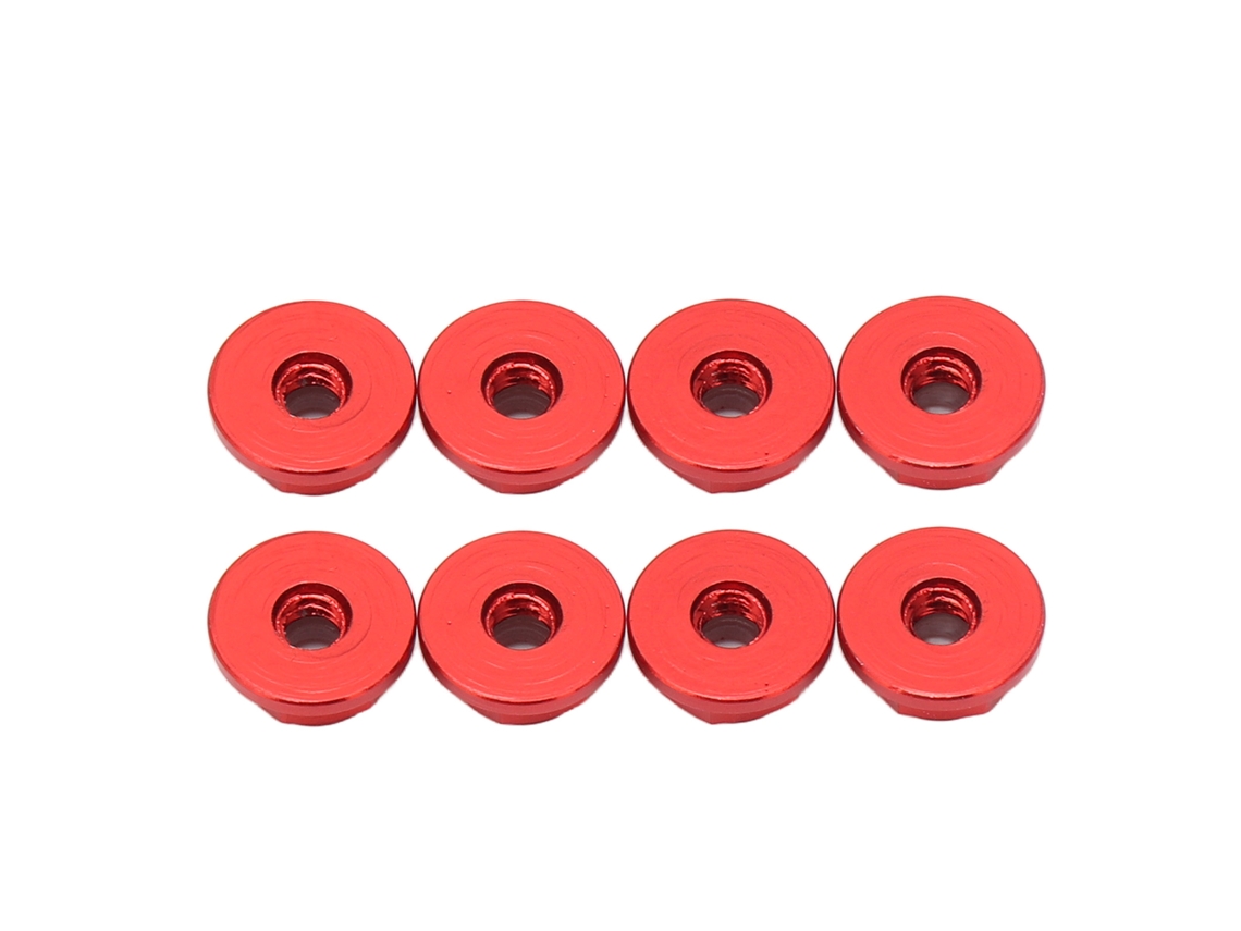 Mali 8 Pçs Porcas Antideslizantes M2 de Liga de Alumínio com Rebordo e Forro de Nylon para Carro Rc Scx24 1/24