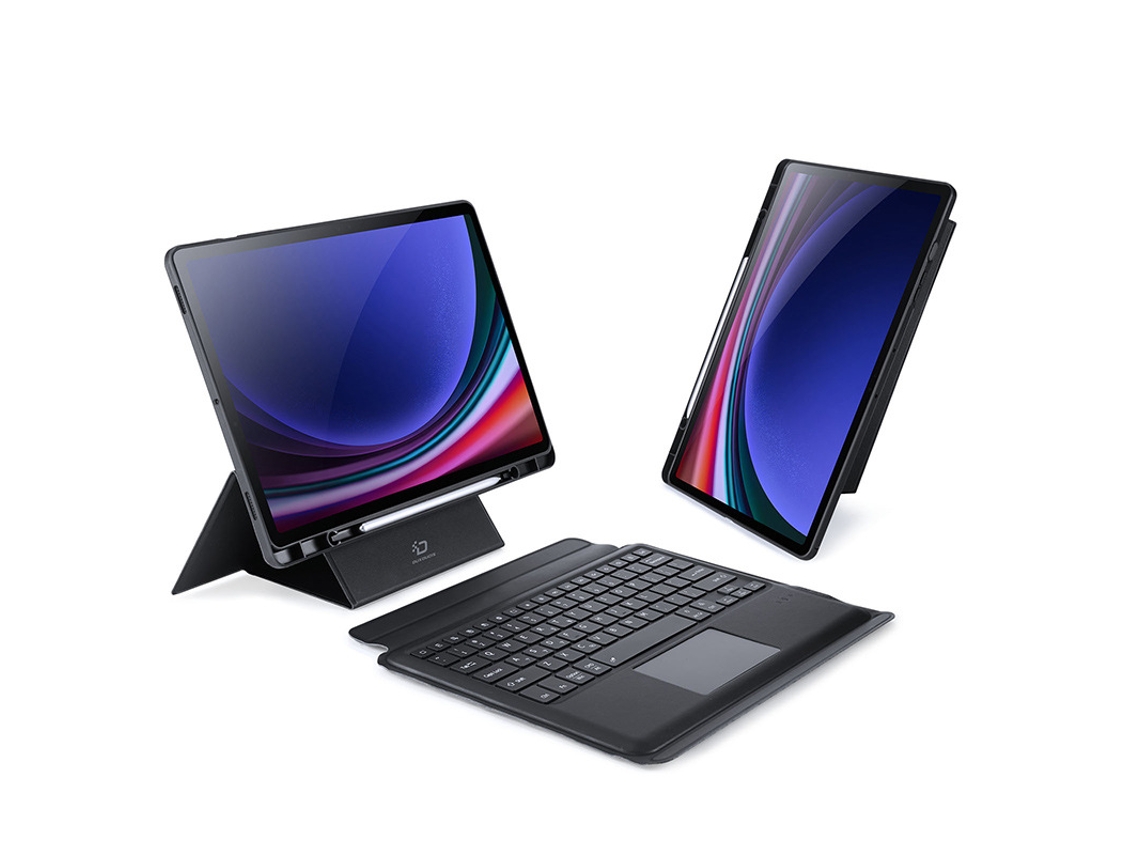 Capa De Teclado Bluetooth Fwinl Para Xiaomi Pad 8 Pro Teclado Bluetooth Português Preto