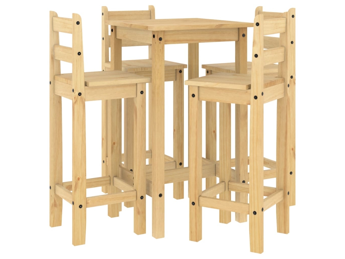 Bar Set, Bar Sets Vidaxl Marrom Madeira De Pinho