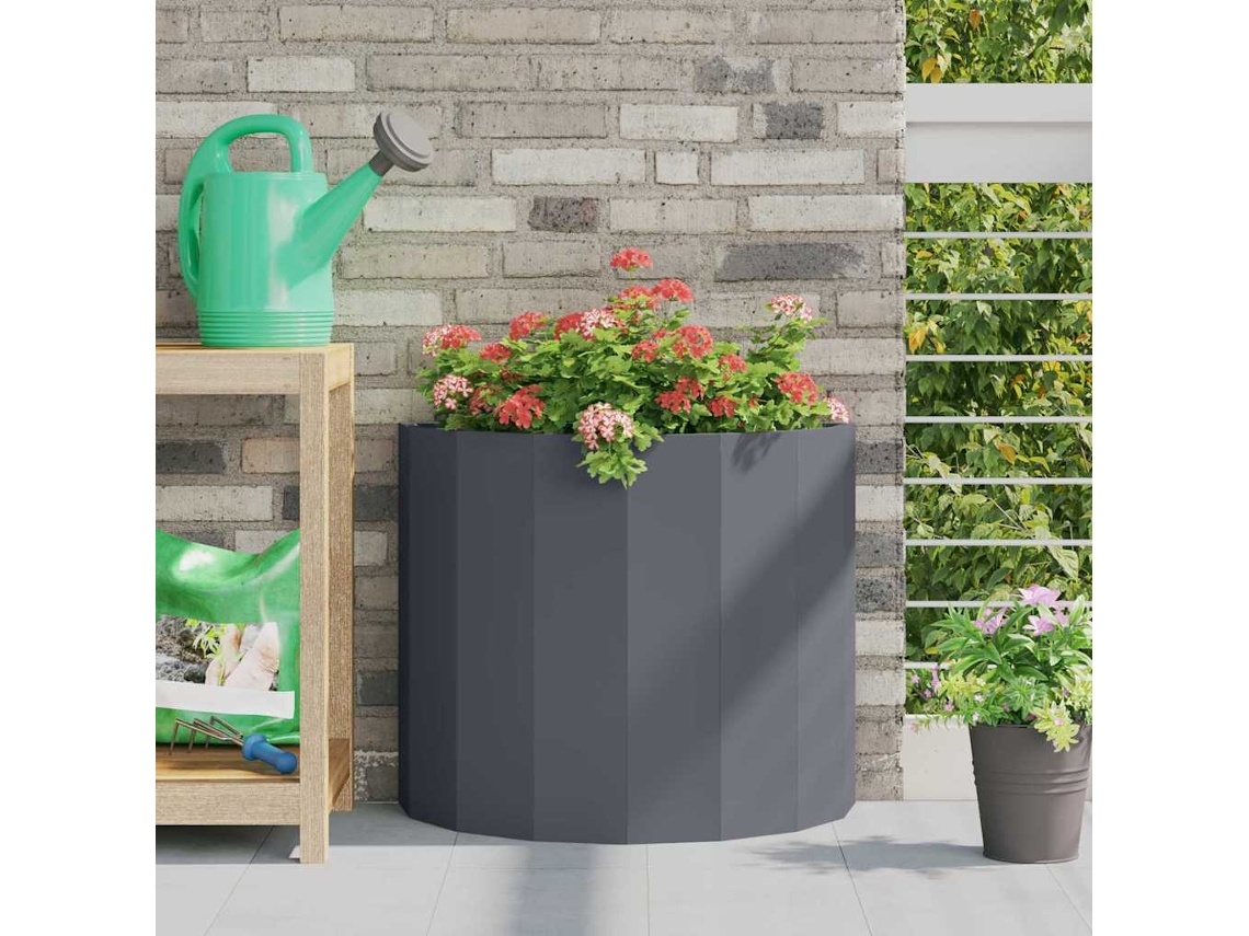 Vidaxl Floreira Antracite 60 X 30 X 50 Cm Aço