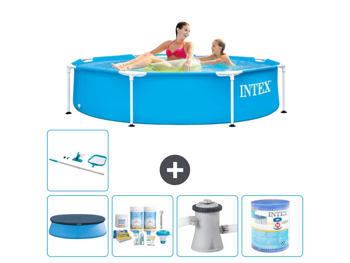 Intex Piscina Com Estrutura Redonda - 244x51 Cm - 6-peças S31414