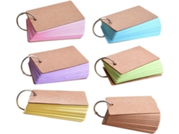 6 Peças De Lote De Cartões De Papel Kraft Com Anneaux Cahiers Portáteis Fáceis De Usar Para Escolas E