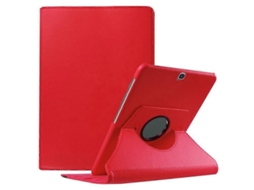 Capa Com Suporte Giratório Em Couro Granulado Cor Lichia, Compatível Com Samsung Galaxy Tab S2 9.7.