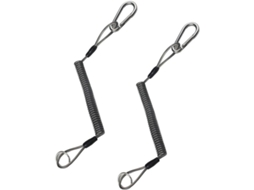 2 Pares De Chaveiro Com Ganchos De Carabina - Peso Leve E Compacto - Forte E Resistente - Fio Flexível Em Espiral - Fixação Segura