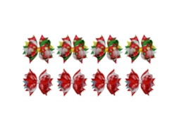 8 Peças de Grampos de Cabelo com Laço de Natal 4 Cada B3 + B5 AURUM
