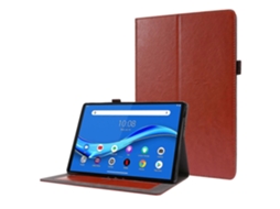 Capa Dobrável Horizontal Em Couro Pu Para Lenovo Tab M10 10.1 Com Compartimentos Para Cartões E Suporte.