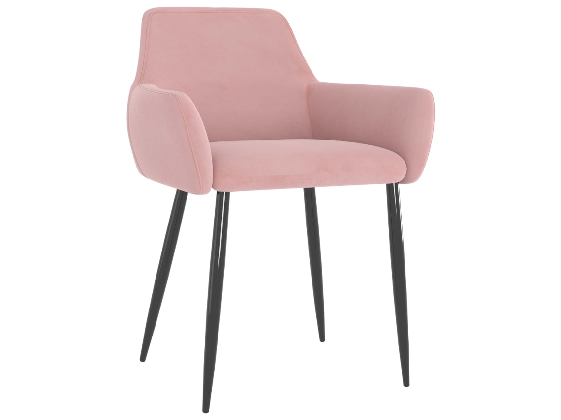 Maison Exclusive - Cadeiras De Jantar 2 Pcs Veludo Rosa