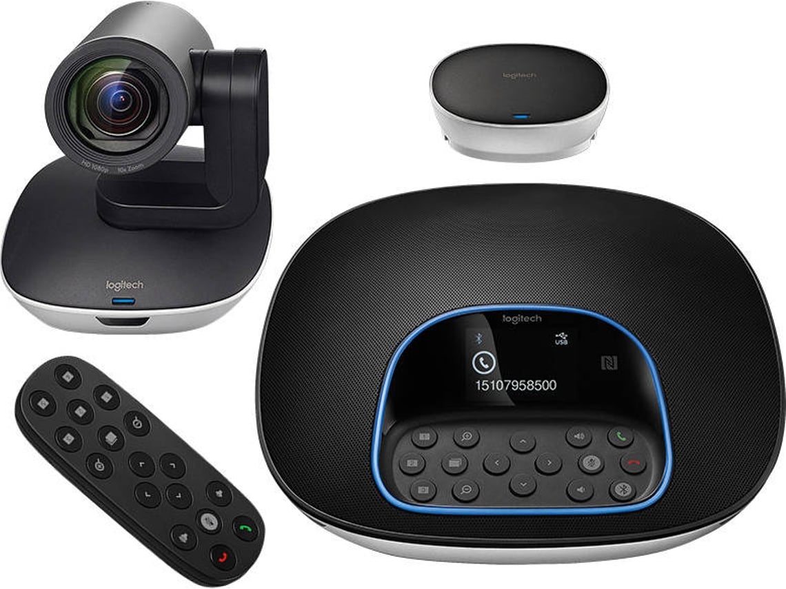 Webcam Profissional LOGITECH Group (Microfone Incorporado)
