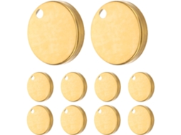 Conjunto De 10 Capas Decorativas Para Parafusos De Assento Sanitário, Em Aço Banhado A Ouro, 60 Mm.