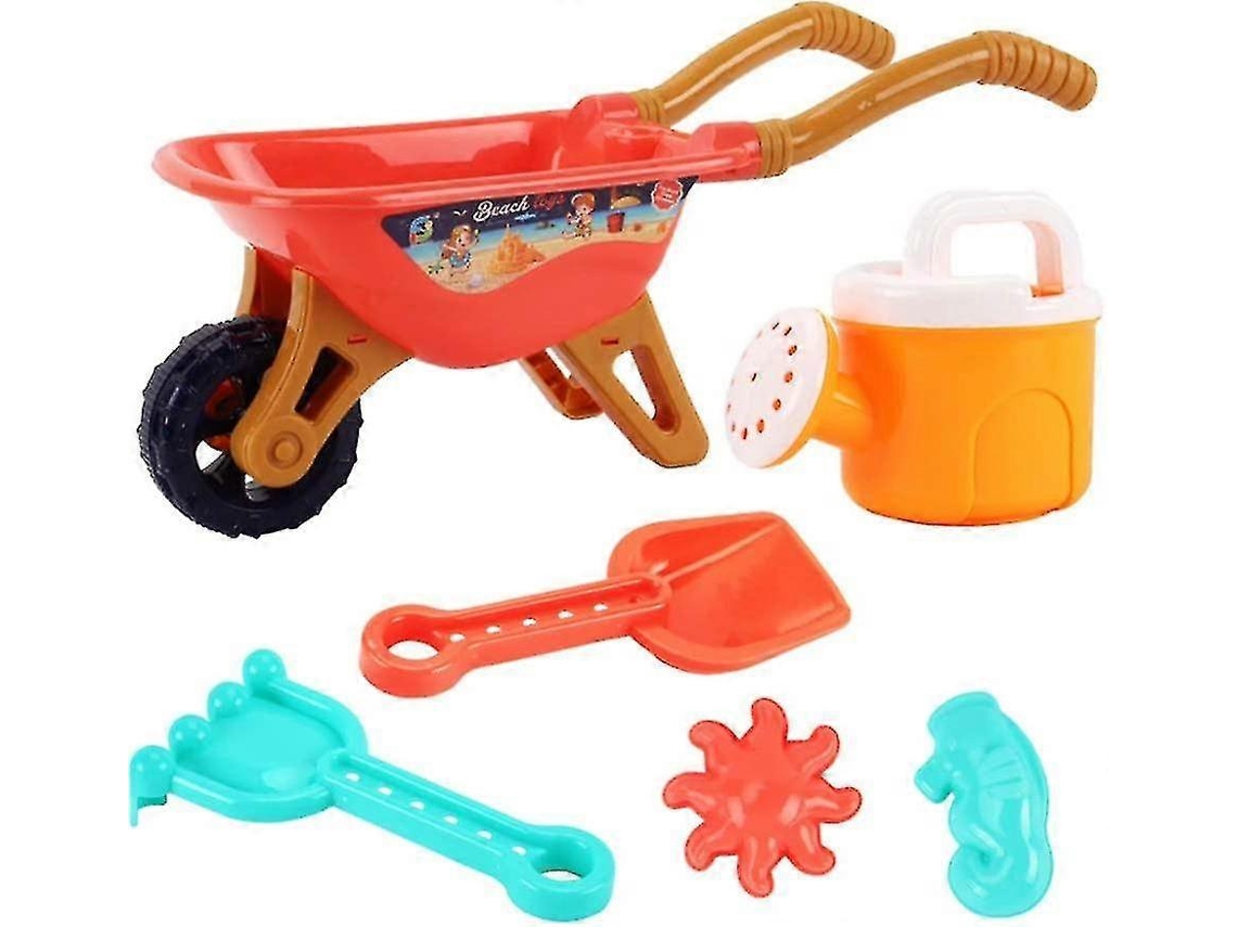 Carrinho De Mão Infantil Para Jardinagem E Brincadeiras Na Praia, Com Brinquedos Areia Atividades Ao Ar Livre, Incluindo Balde Ac -aquaforge