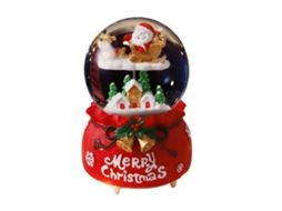 Laxiscreed Caixa De Música De Natal Com Luzes Em Resina Para Decoração Festiva E Crianças