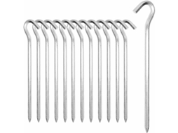 Estacas de Alumínio, 14 Unidades, 18 Cm, para Solo, Jardinagem, Pesca AQUAFORGE