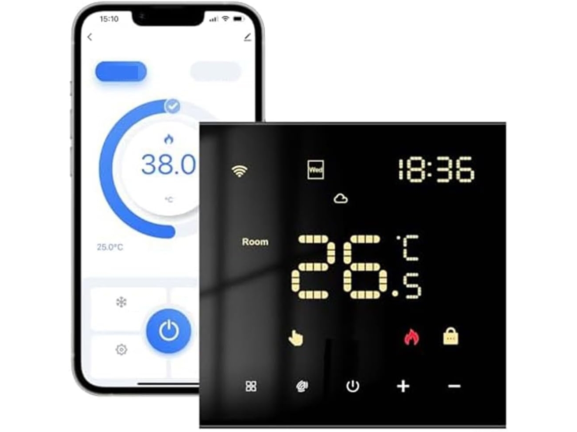 Termostato Inteligente Com Wi-fi Para Aquecimento De Piso E Caldeiras A Gás.
