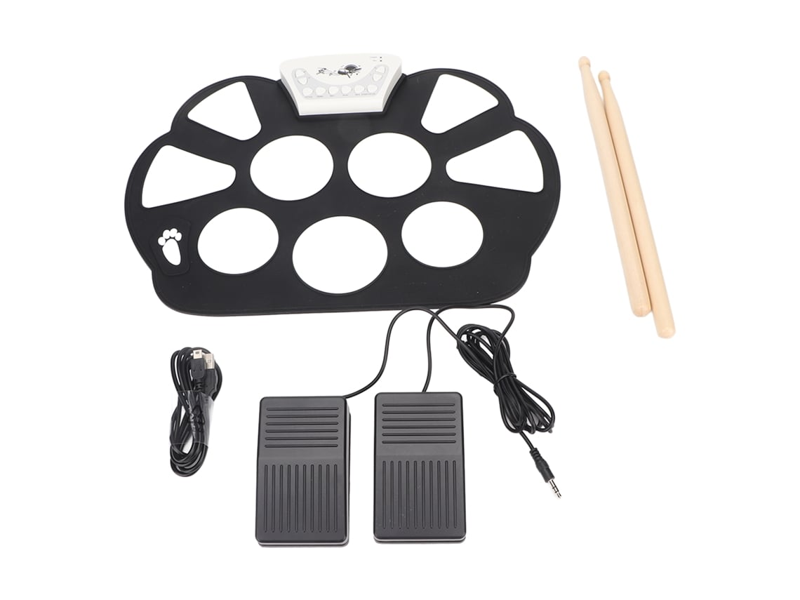 Bateria Eletrônica Plegável 9 Pads Com 2 Pedais W758