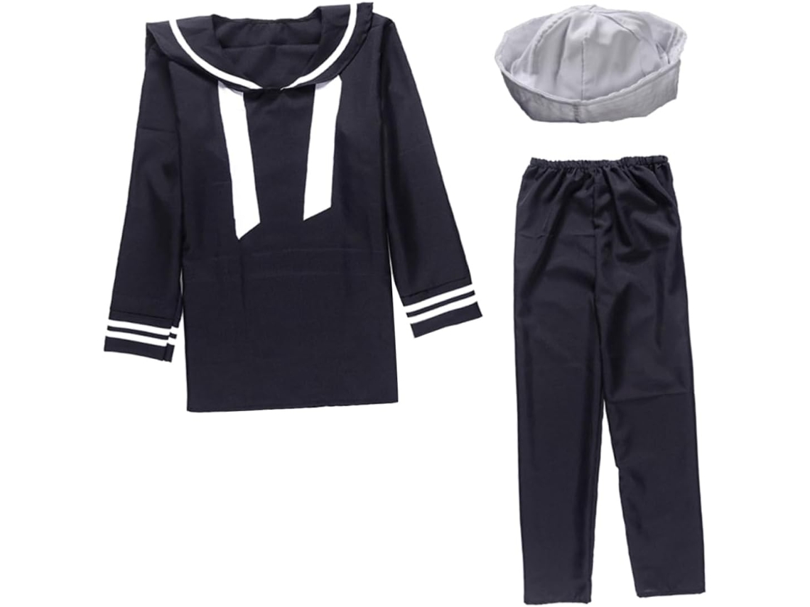 De Fantasia Náutica Masculina Para Cosplay, Ideal Para O Halloween.