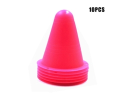 10 Conos Marcadores De Plástico Para Entrenamiento De Deportes: Skate, Fútbol, Fútbol Sala, Patinaje - Ktz Rosa