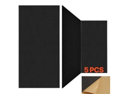 Painéis Acústicos Autocolantes Pretos 5 Peças 1200x600x10mm Para Isolamento Sonoro Tekmaquinas