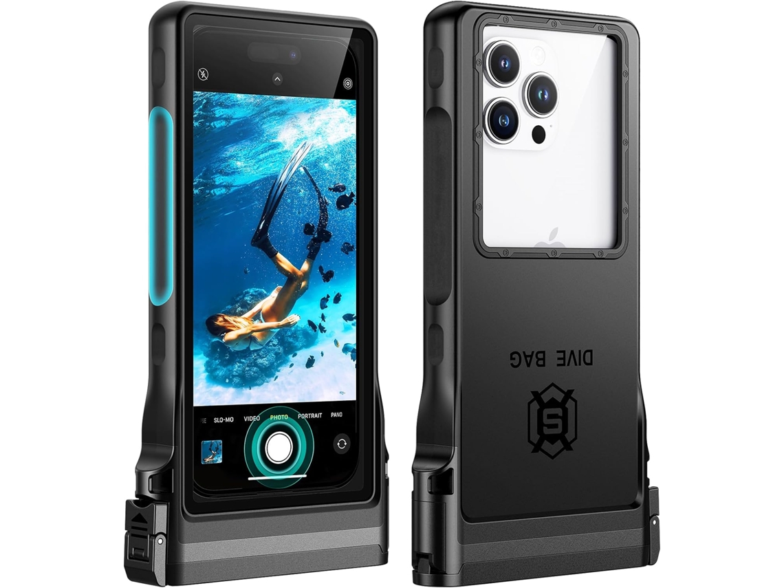 Bolsa Impermeável Universal Para Smartphone Ipx8, 4,7–6,8 Polegadas, Preta, Para Mergulho, Snorkeling E Proteção Subaquática Até 15 M