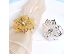 Anel de Toalha Hotel Silver Gold Textura Alta Malha Flor Diamante Fábrica Atacado Ouro | S/MARCA