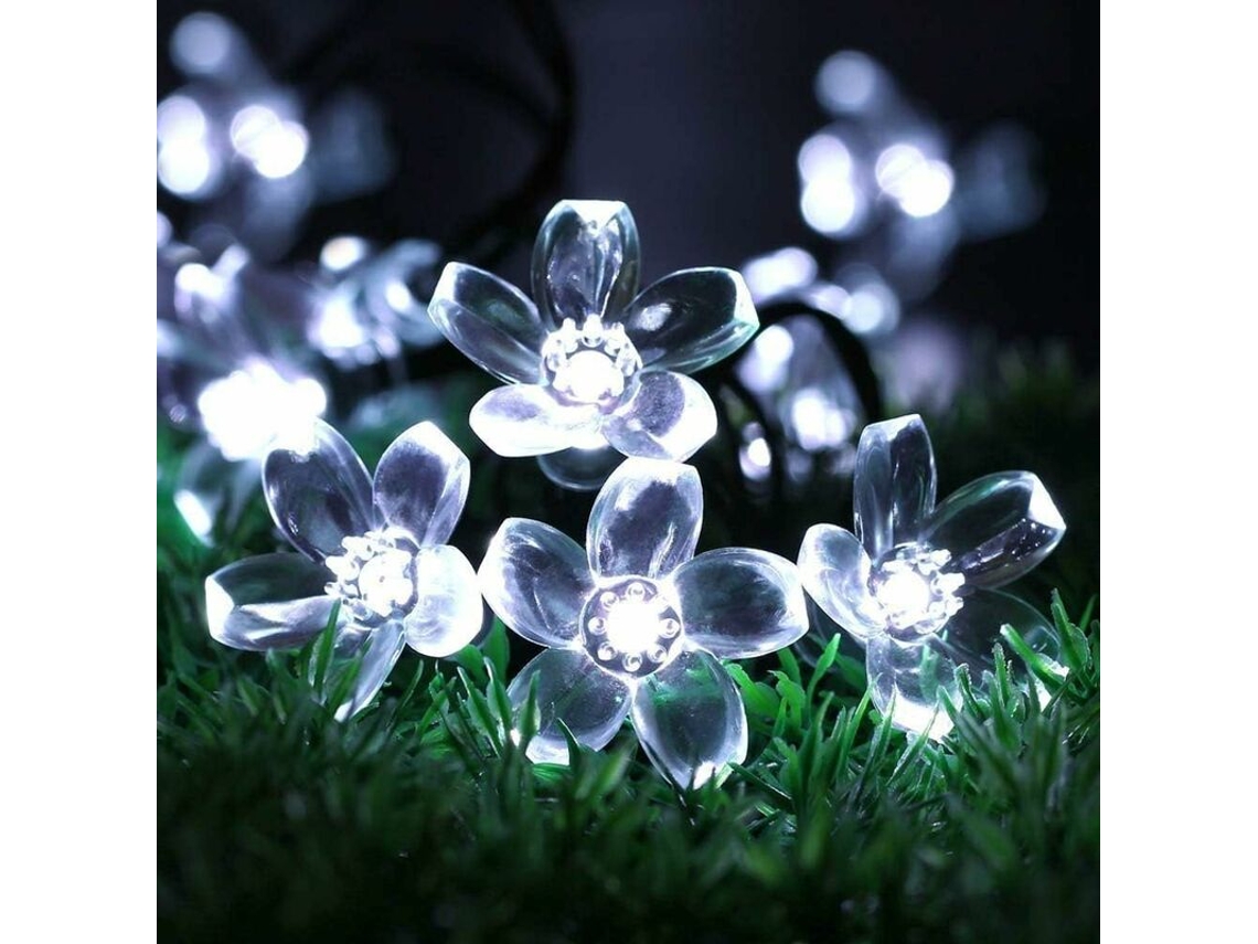 Luzes De Corda Solares Para Flores, À Prova Dágua, 7 M, 50 Leds, Flores De Cerejeira, Luzes De Corda Solares Para Jardim, Natal, Aquaforge