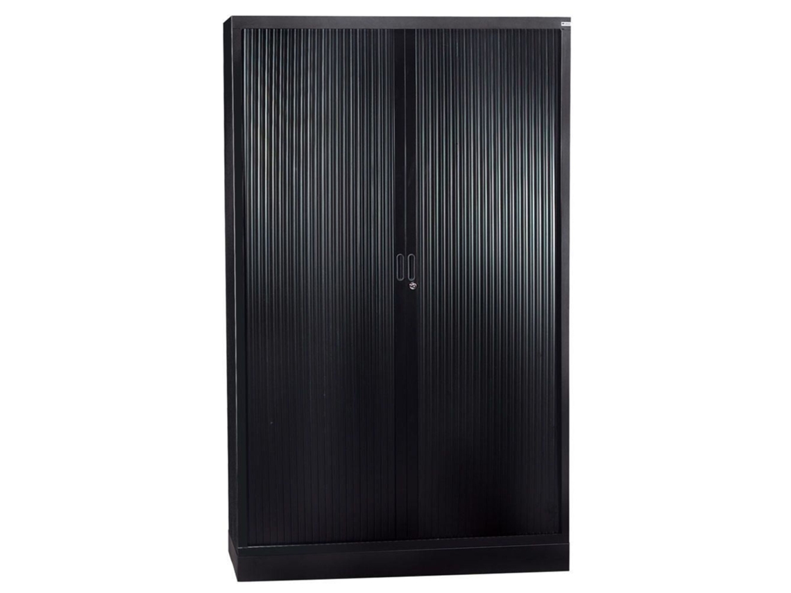 Staples Armário com Portas de Persiana, 120 x 198 x 43 cm, Preto