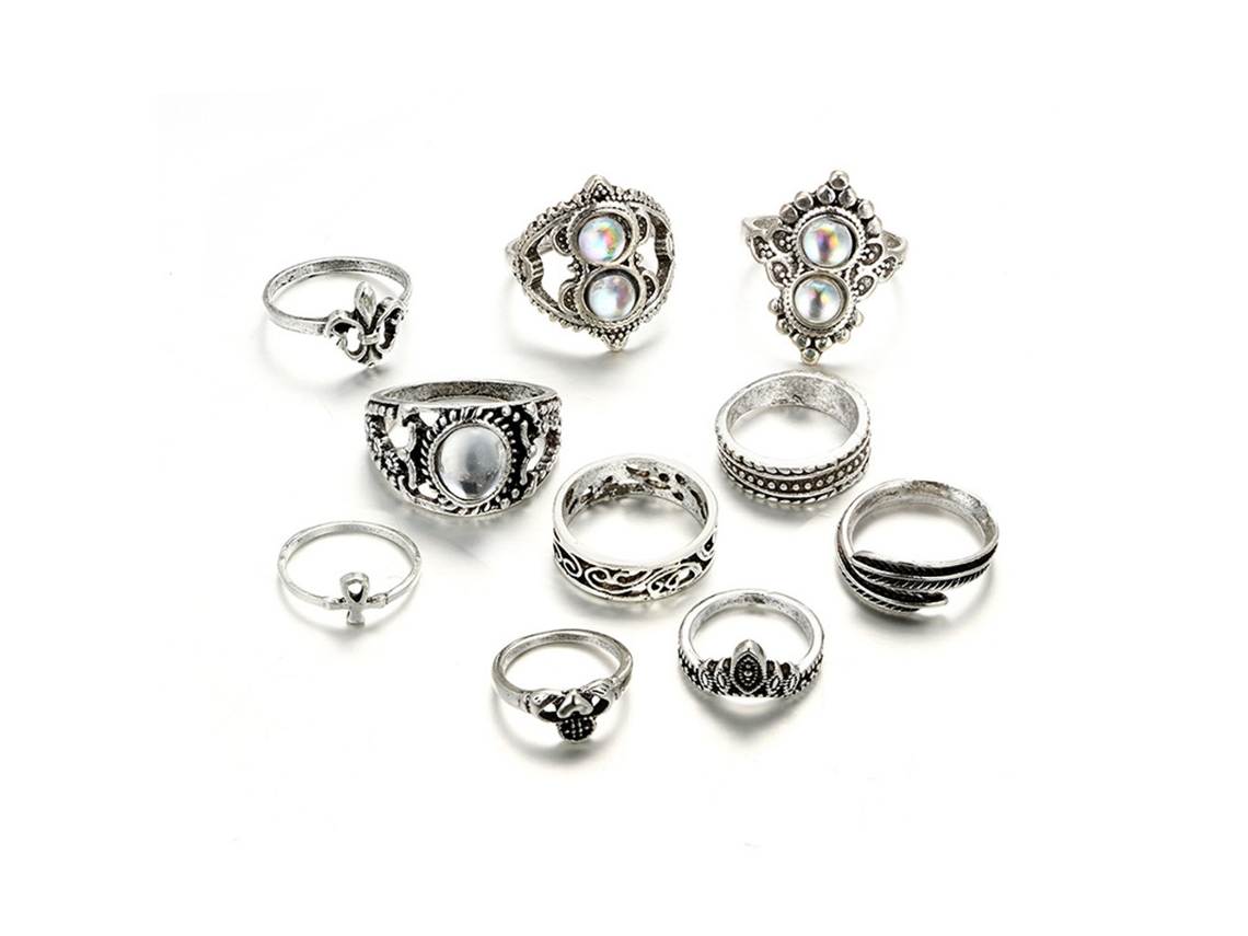 Anel De Punho Com Strass Jóias Moda
